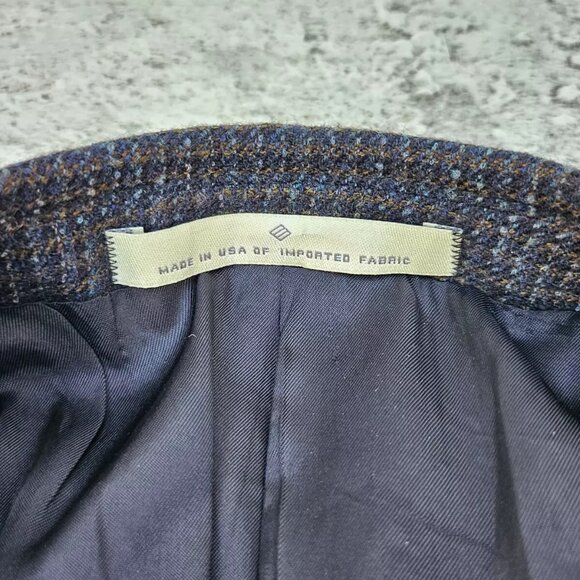 Joseph Abboud Men Blazer Gray Rayon Sport Coat Two Button Jacket Size 44L USA - Picture 5 of 10